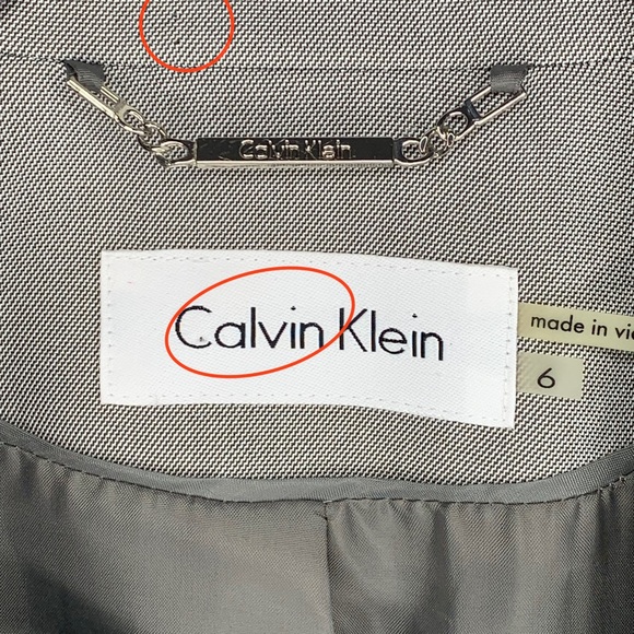 NWT Calvin Klein, gray suit blazer, size 6 - Picture 15 of 15
